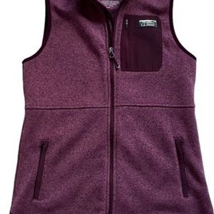 L.L.Bean Field Rose colored fleece better sweater women’s size small vest